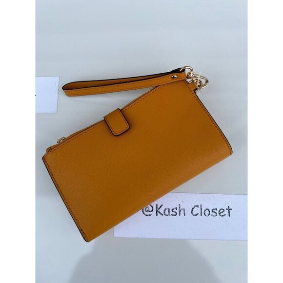 Michael kors wristlet double zip phone wallet marigold - Picture 2 of 8